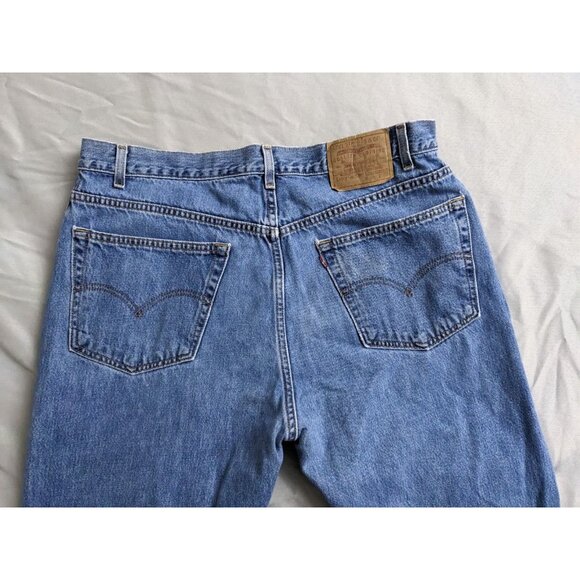 Vintage Levis Jeans 100% Cotton Regular Straight Leg Mens Size 38X31 - Picture 7 of 15